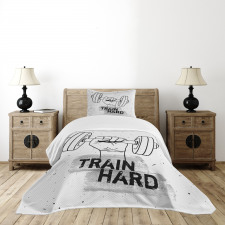 Dumbbell Hand Sketch Bedspread Set