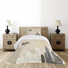 Cartoon Plane Bedspread Set