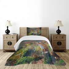 Young Wild Fox in Woodland Bedspread Set