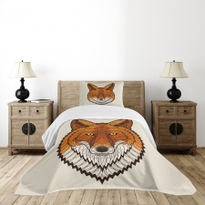 Mascot Face Mosaic Style Bedspread Set