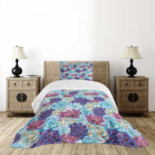 Flowers Bohemian Bedspread Set