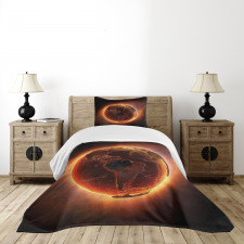 Vivid Burning Earth Heat Bedspread Set