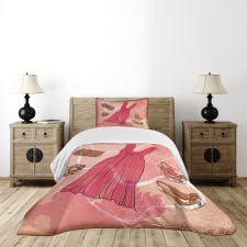 Floral Pink Bedspread Set