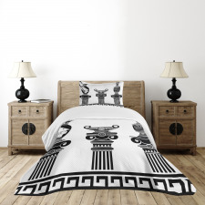 Hellenic Vase Design Bedspread Set