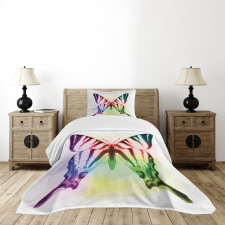 Butterfly Rainbow Bedspread Set