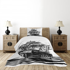 Nautical Line Art Bedspread Set