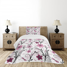 Shabby Plant Florets Bedspread Set