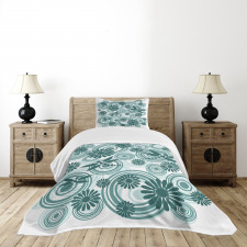 Abstract Daisy Flower Bedspread Set