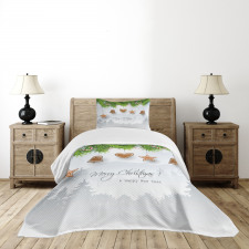 Gingerbread Fir Tree Bedspread Set
