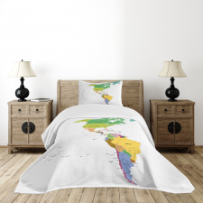 South and North America Bedspread Set