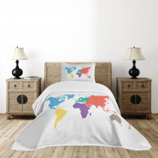 World Global Continents Bedspread Set