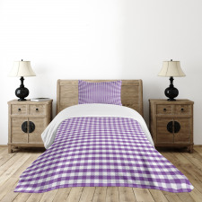 Gingham Vintage Style Bedspread Set