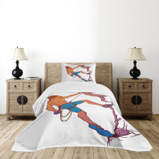 Rock Climber Cliff Sports Bedspread Set