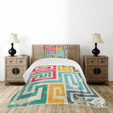 Vintage Spiral Colorful Bedspread Set