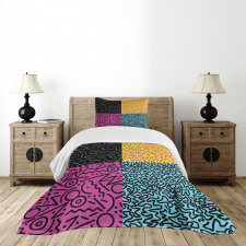 Eighties Funky Pop Doodle Bedspread Set