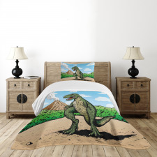 T-Rex Active Volcano Bedspread Set