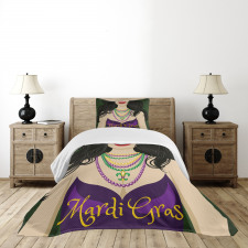 Woman in Party Dress Bedspread Set