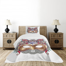 Venetian Ornate Mask Bedspread Set