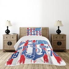 Vintage Anchor Design Bedspread Set