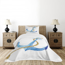 Watercolor Beach Things Bedspread Set