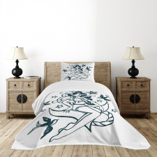 Pin-up Girl Sailor Suit Bedspread Set