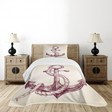 Realistic Marine Design Bedspread Set