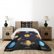 Space Objects Comet Bedspread Set