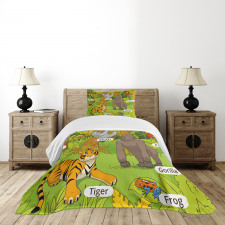 Jungle Fauna Zoo Bedspread Set