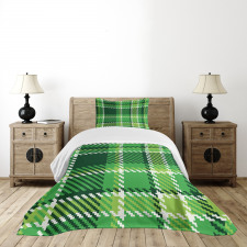 Irish Mosaic Green Bedspread Set