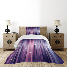 Colorful Beams Lines Bedspread Set