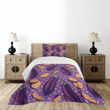 Retro Realistic Dotted Bedspread Set