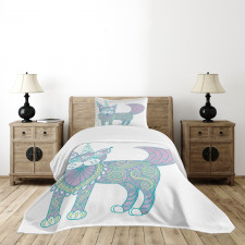 Magic Cat Ethnic Bedspread Set