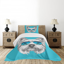 Cool Sunglasses Artwork Bedspread Set