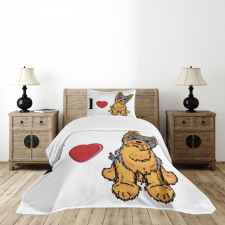 I Love Yorkshire Words Bedspread Set