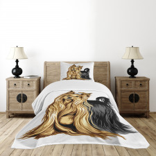 Long Haired Domestic Pet Bedspread Set