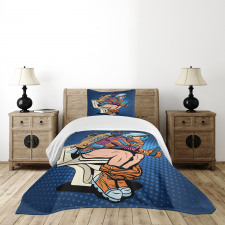 Thinking Man Space Bedspread Set