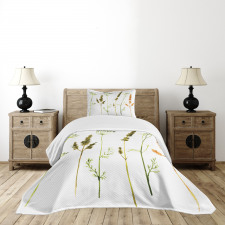 Wild Plants Herbs Bedspread Set