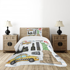 Big Apple Hot Dog Bedspread Set