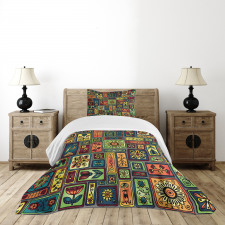 Leaves and Hearts Bedspread Set