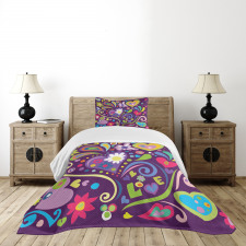 Sixties Inspired Love Bedspread Set