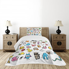 Cartoon Nursery Animals Bedspread Set