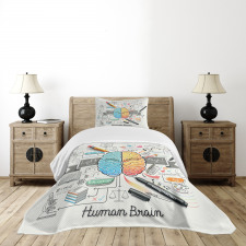 2 Sides of Brain Bedspread Set