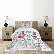 London Double Decker Bus Bedspread Set