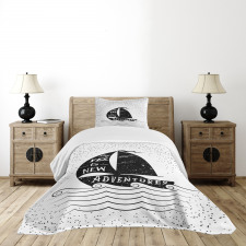 Small Boat Maritime Bedspread Set