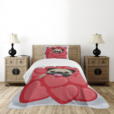 Valentines Inspired Dog Bedspread Set
