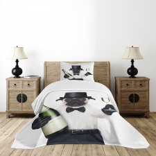 Celebration Dog Toasting Bedspread Set