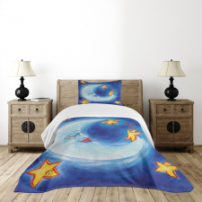 Cartoon Vibrant Star Dance Bedspread Set