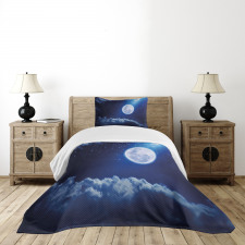 Full Moon Falling Stars Bedspread Set