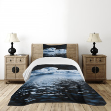 Moon Sets over Clouds Bedspread Set