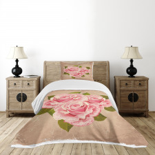 Pink Bouquet of Flowers Bedspread Set